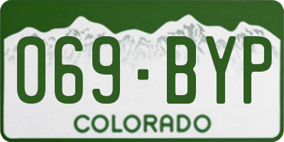 CO license plate 069BYP