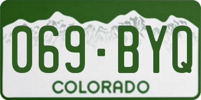 CO license plate 069BYQ