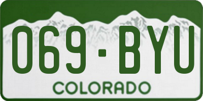 CO license plate 069BYU