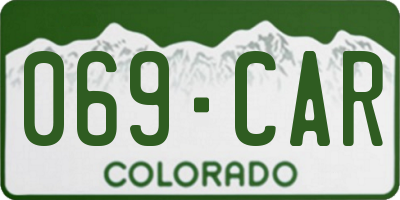 CO license plate 069CAR