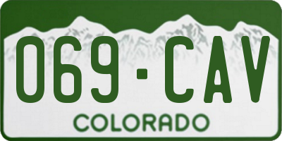 CO license plate 069CAV