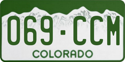 CO license plate 069CCM