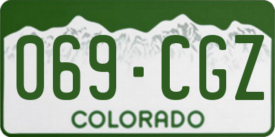 CO license plate 069CGZ