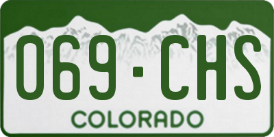 CO license plate 069CHS