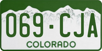 CO license plate 069CJA