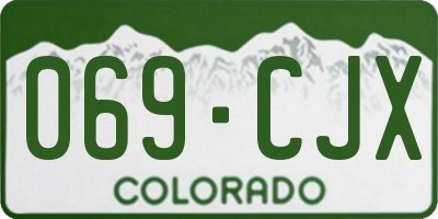 CO license plate 069CJX