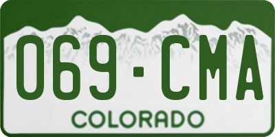 CO license plate 069CMA