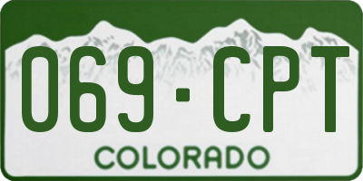 CO license plate 069CPT
