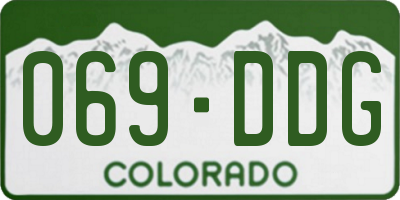 CO license plate 069DDG