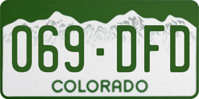 CO license plate 069DFD