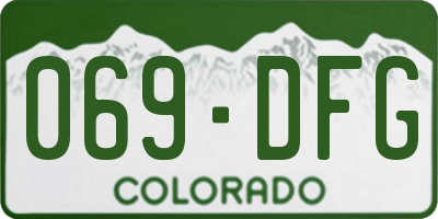 CO license plate 069DFG