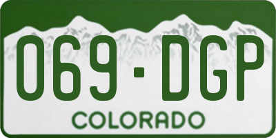 CO license plate 069DGP