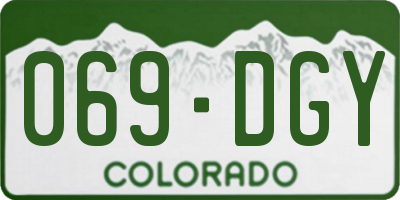 CO license plate 069DGY