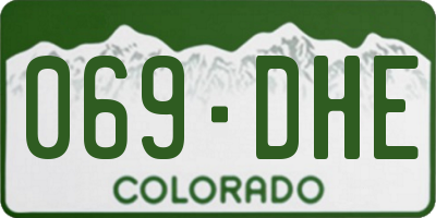 CO license plate 069DHE