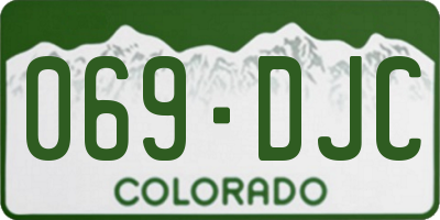 CO license plate 069DJC