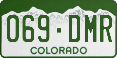 CO license plate 069DMR