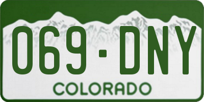 CO license plate 069DNY