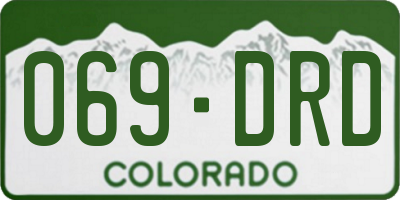 CO license plate 069DRD