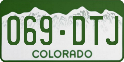 CO license plate 069DTJ