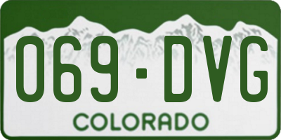 CO license plate 069DVG