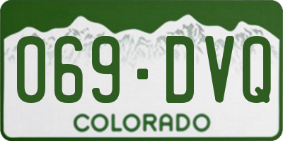 CO license plate 069DVQ