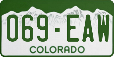 CO license plate 069EAW