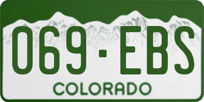 CO license plate 069EBS