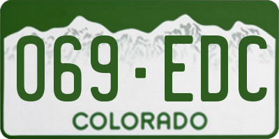 CO license plate 069EDC