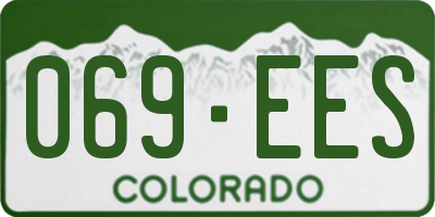 CO license plate 069EES