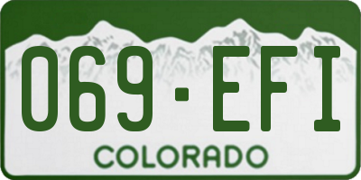 CO license plate 069EFI