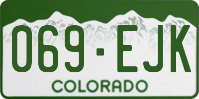 CO license plate 069EJK