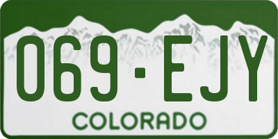 CO license plate 069EJY