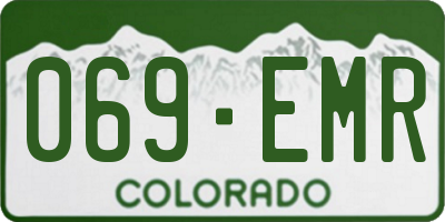 CO license plate 069EMR