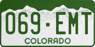 CO license plate 069EMT