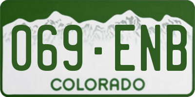 CO license plate 069ENB