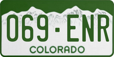 CO license plate 069ENR