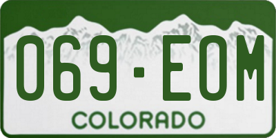 CO license plate 069EOM