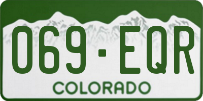 CO license plate 069EQR