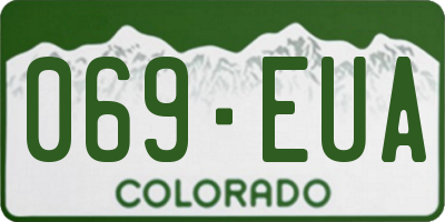 CO license plate 069EUA