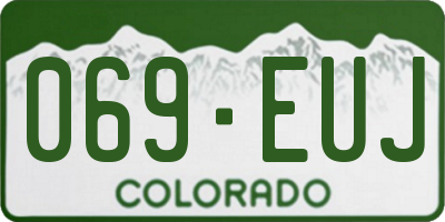 CO license plate 069EUJ