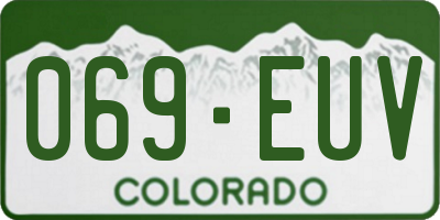 CO license plate 069EUV