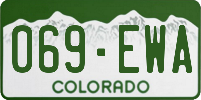 CO license plate 069EWA