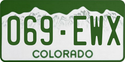 CO license plate 069EWX