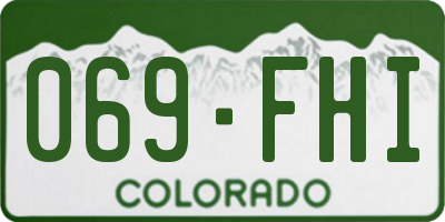 CO license plate 069FHI