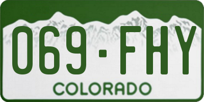 CO license plate 069FHY