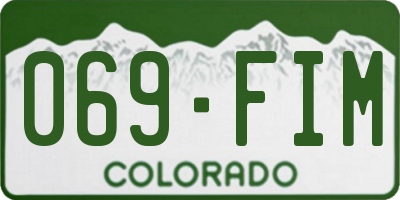 CO license plate 069FIM