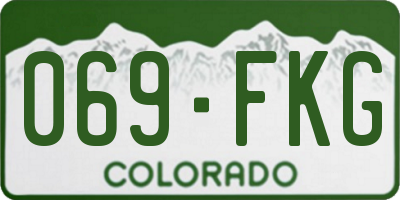 CO license plate 069FKG
