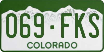 CO license plate 069FKS