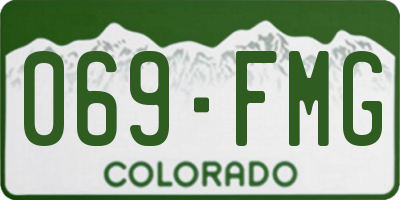CO license plate 069FMG