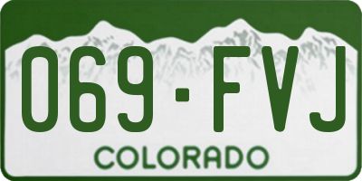 CO license plate 069FVJ